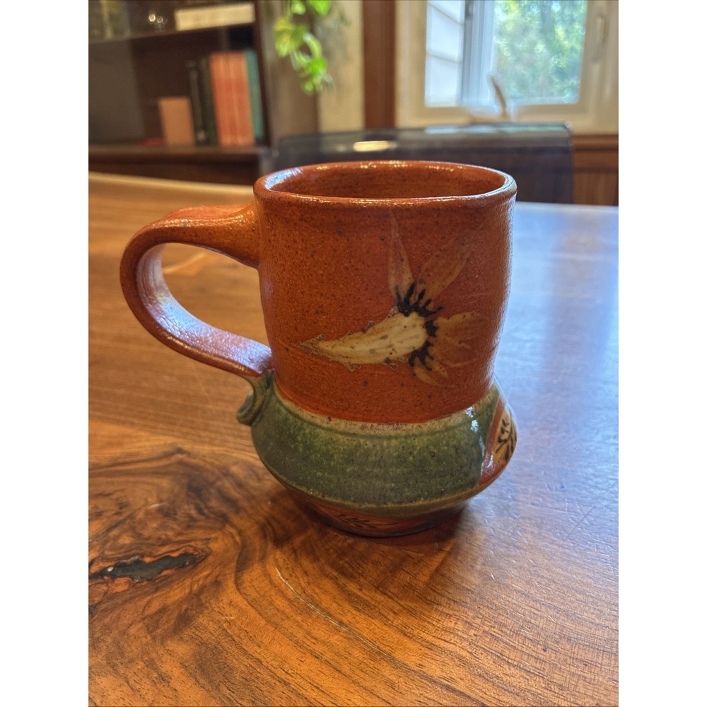 Front Ave Pottery St Paul, MN Mug Barrel Belly Floral